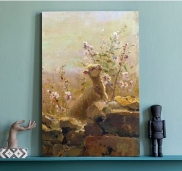 Schapen ontmoeting Canvas schilderij andere dieren - TenStickers