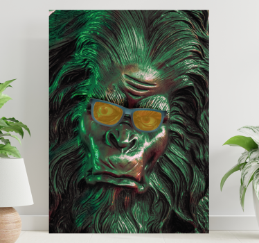 Stijlvol gorilla gezicht Canvas schilderij - TenStickers