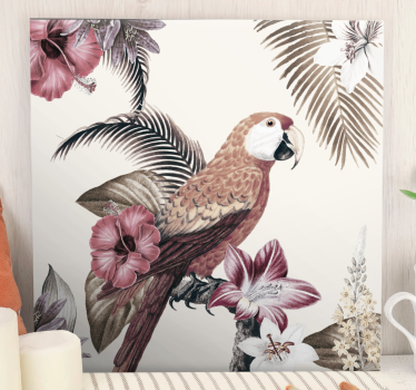 Tropische papegaaienscène Canvas schilderij vogels - TenStickers