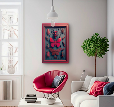 Verzamelde insectencollectie Canvas schilderij - TenStickers