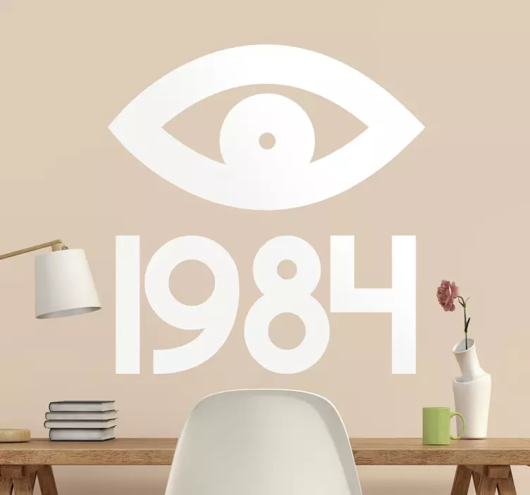 1984 Orwell oog muursticker - TenStickers