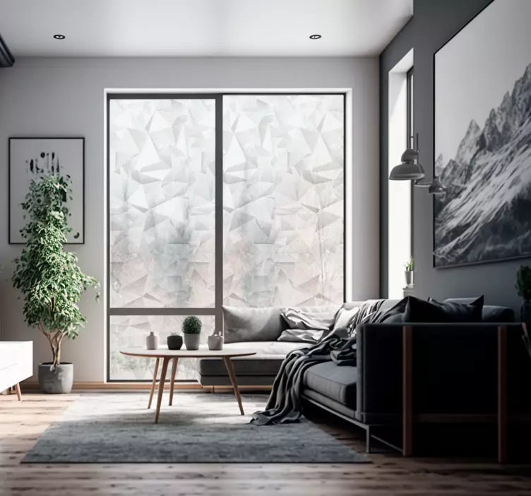 3D-effect geometrische raamfolie - TenStickers