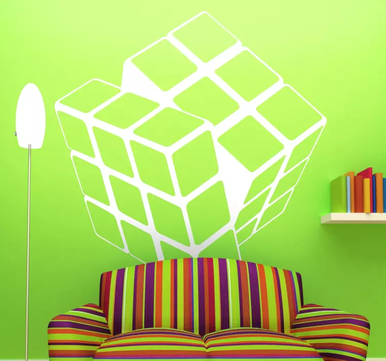 3D Rubik´s kubus zonder kleur sticker - TenStickers