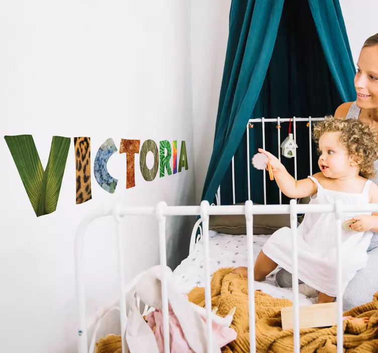 Stickers persoonlijke jungle letters - TenStickers