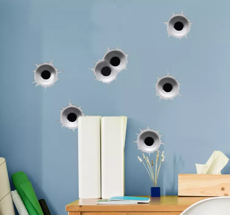 Autosticker kogelgaten - TenStickers