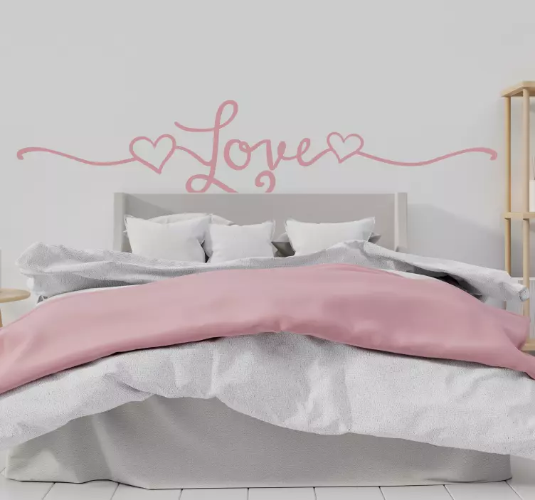 Stijlvolle liefdesmuurverklaring liefde sticker - TenStickers
