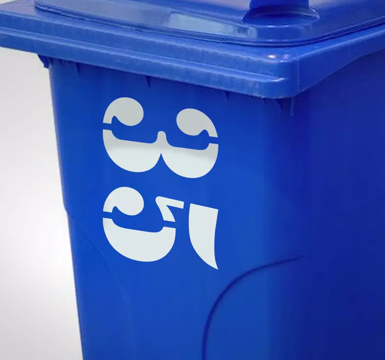 Container sticker huisnummer - TenStickers