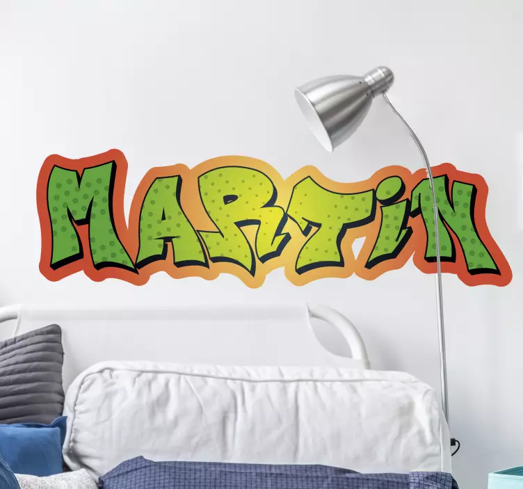 Fiets sticker met naam graffiti - TenStickers