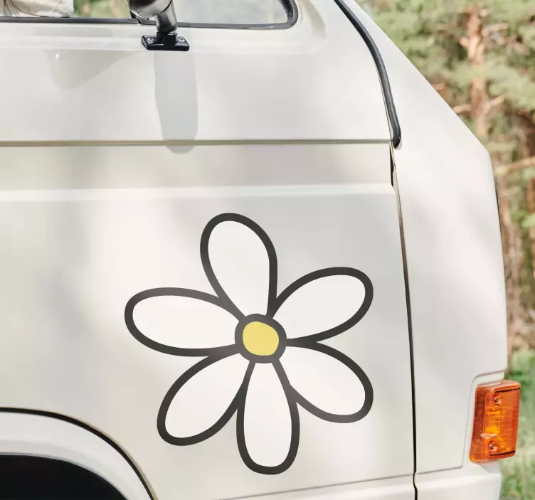 Autosticker met bloemen madeliefje - TenStickers