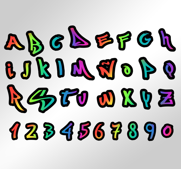 Muursticker kinderkamer naam graffiti - TenStickers