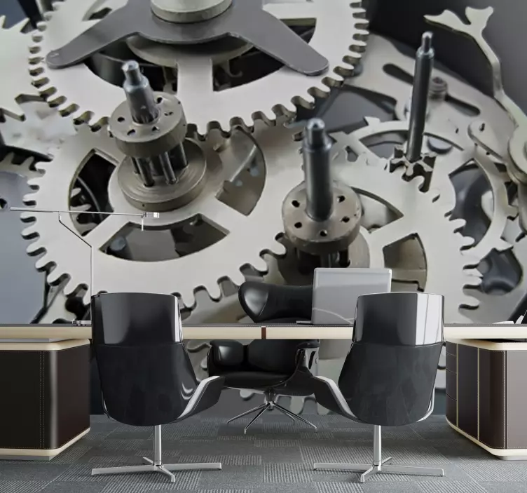 Sticker tandwiel mechanisme modern - TenStickers