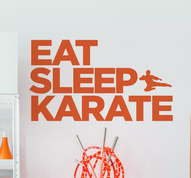 Muursticker Eat Sleep Karate - TenStickers