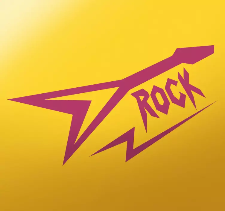 Sticker 80´s rock gitaar - TenStickers