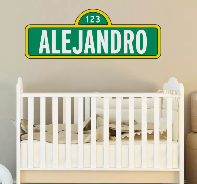 Muursticker Sesamstraat personaliseerbaar - TenStickers