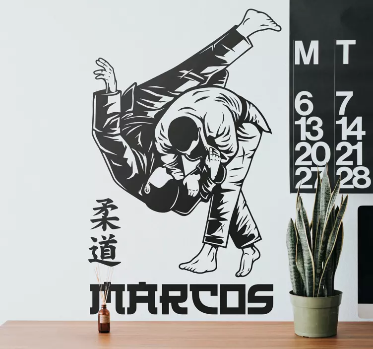 Naamstickers met judotekens - TenStickers
