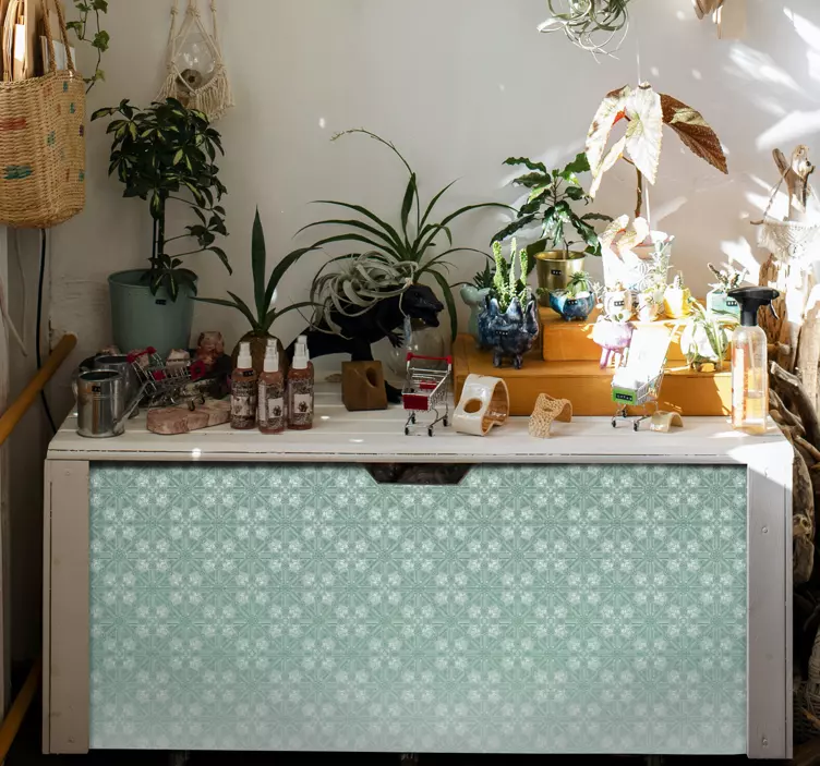 Bloemen vervagen patroon meubel sticker - TenStickers