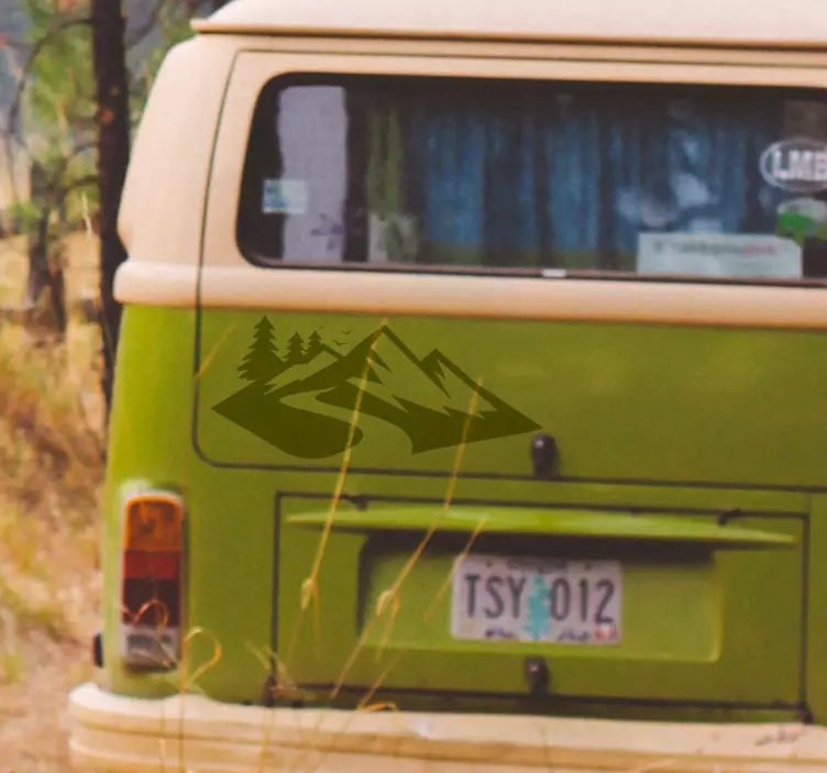 Berg vallei camper sticker - TenStickers