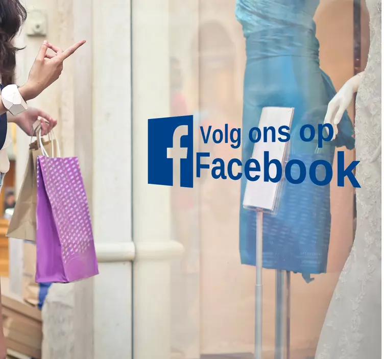 Sticker volg ons op Facebook - TenStickers