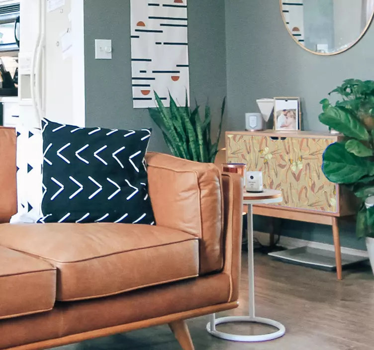 Kleurrijke herfst bloemen sticker meubel - TenStickers