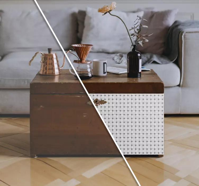 Geweven textuurpatroon meubel sticker - TenStickers