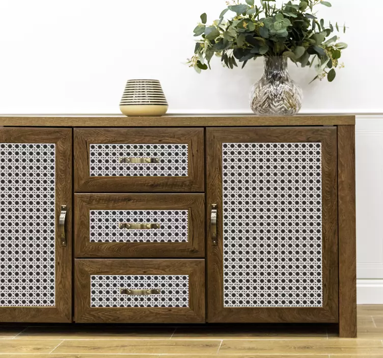 Hedendaags bladpatroon meubel sticker - TenStickers