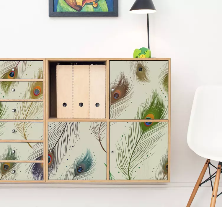 Meubelstickers Pauwenveren - TenStickers