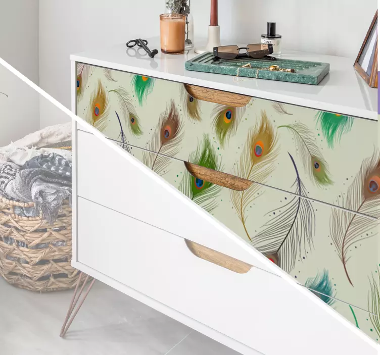 Meubelstickers Pauwenveren - TenStickers