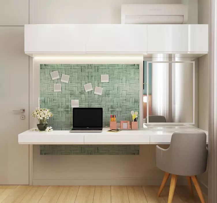 Geweven gestructureerd oppervlak muursticker kantoor - TenStickers