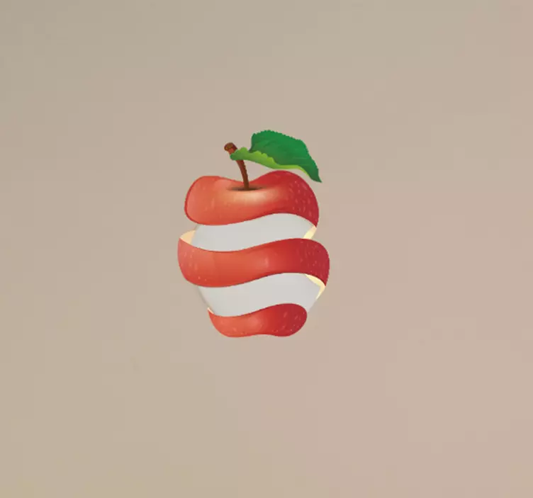 Apple laptop sticker geschilde appel - TenStickers