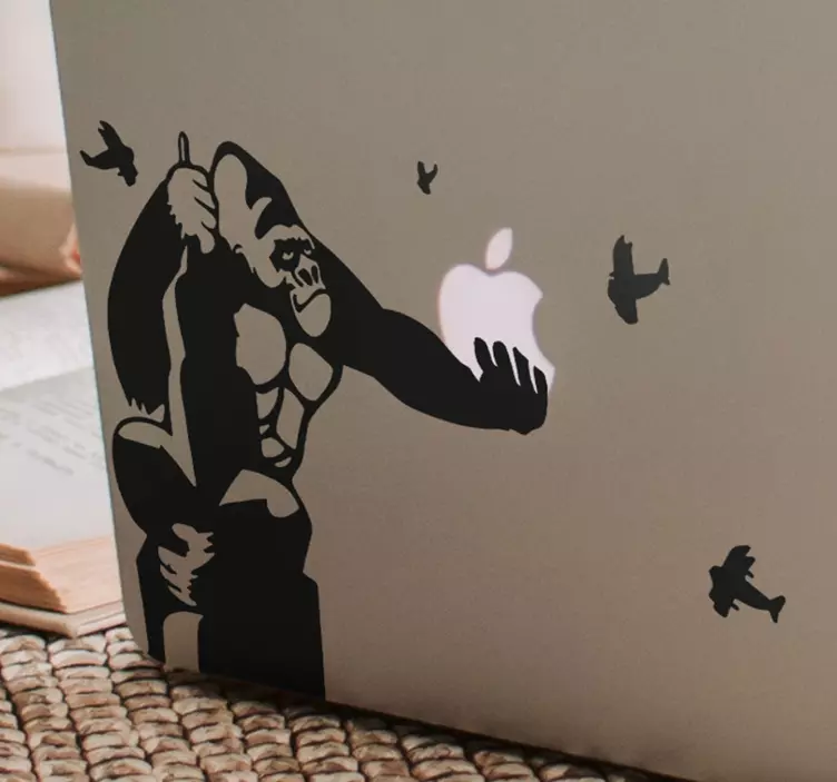 Laptop sticker met King Kong - TenStickers