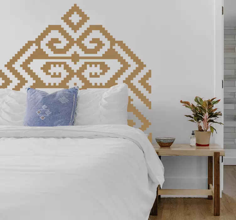 Geometrisch patroonmotief sticker bed hoofdeinde - TenStickers