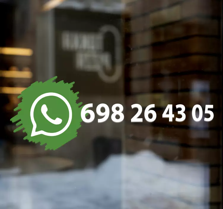 Aanwijzingen stickers Whatsapp social media-logo - TenStickers