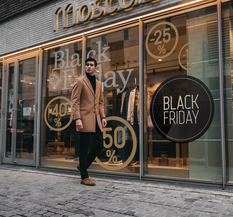 Muursticker Elegante Blackfriday Promotie - TenStickers