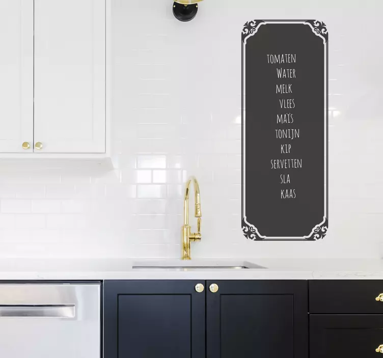 Schoolbord sticker vintage krijtboord - TenStickers