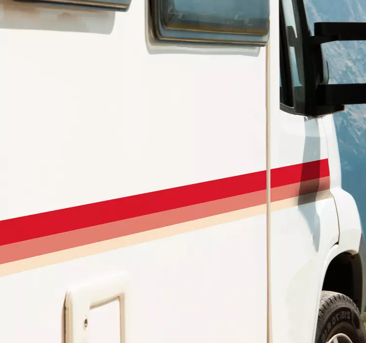 Stralen caravan zelfklevende sticker - TenStickers