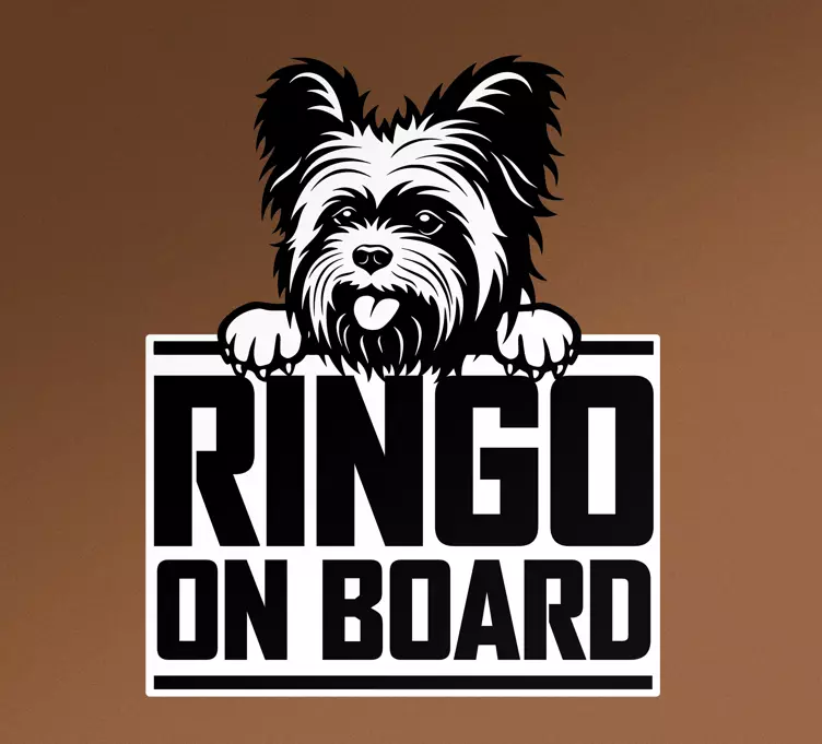 Autosticker speelse hondensignaal - TenStickers