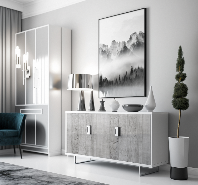 Grijze hout Meubelsticker - TenStickers