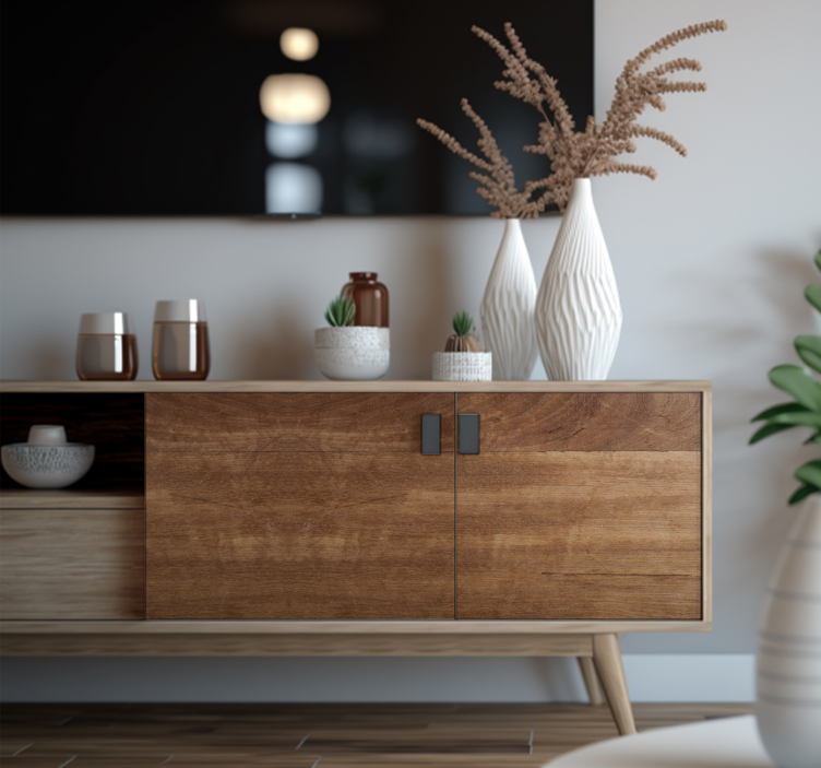 Houten bruine structuur Meubelsticker - TenStickers