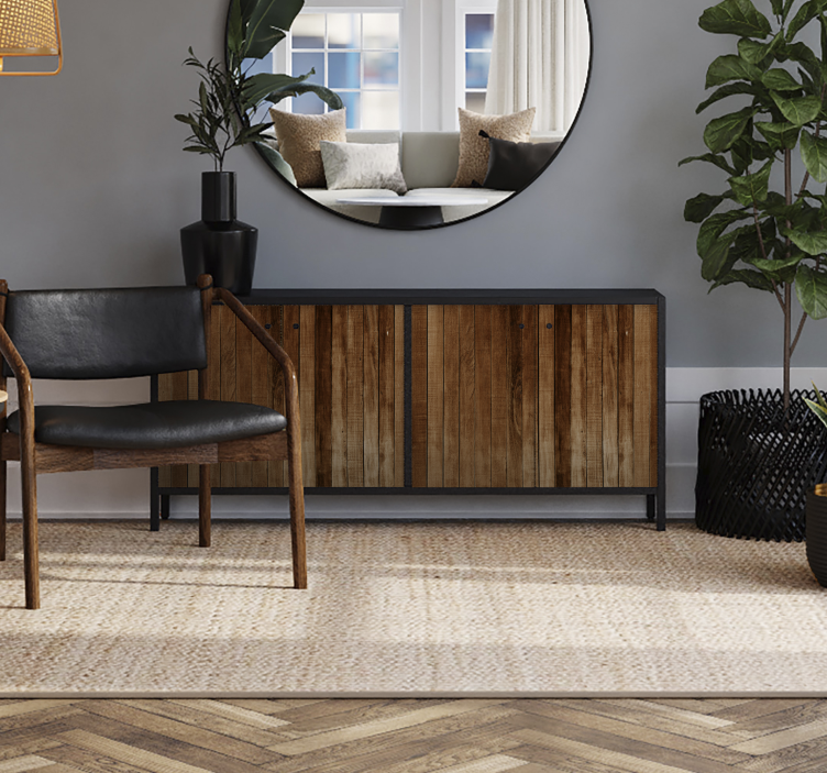 Houten latten Meubelsticker - TenStickers