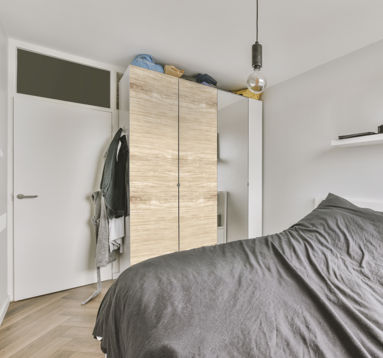 Licht hout Meubel sticker - TenStickers