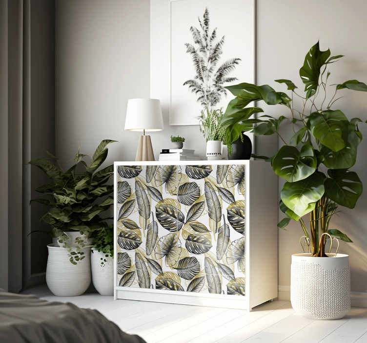 Elegante tropische planten Meubelsticker - TenStickers