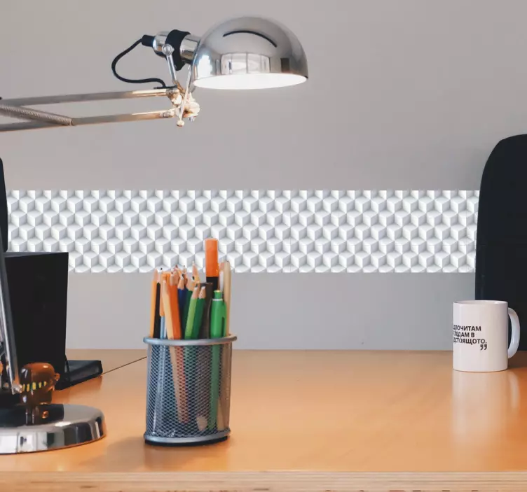 Muursticker stickerrand 3D patroon - TenStickers