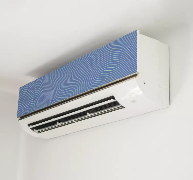 Air conditioning sticker blauw met golven - TenStickers