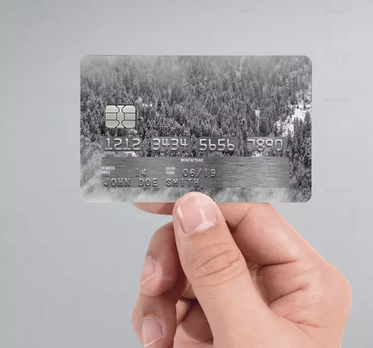 Pinpas sticker met bos ontwerp - TenStickers