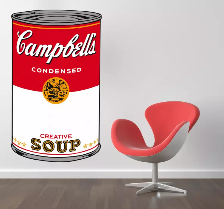 Muursticker Soepblik Campbell's Andy Warhol - TenStickers