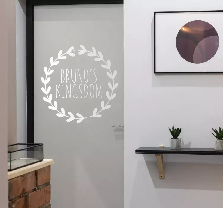 Gepersonaliseerde deur sticker meisjeskamer - TenStickers