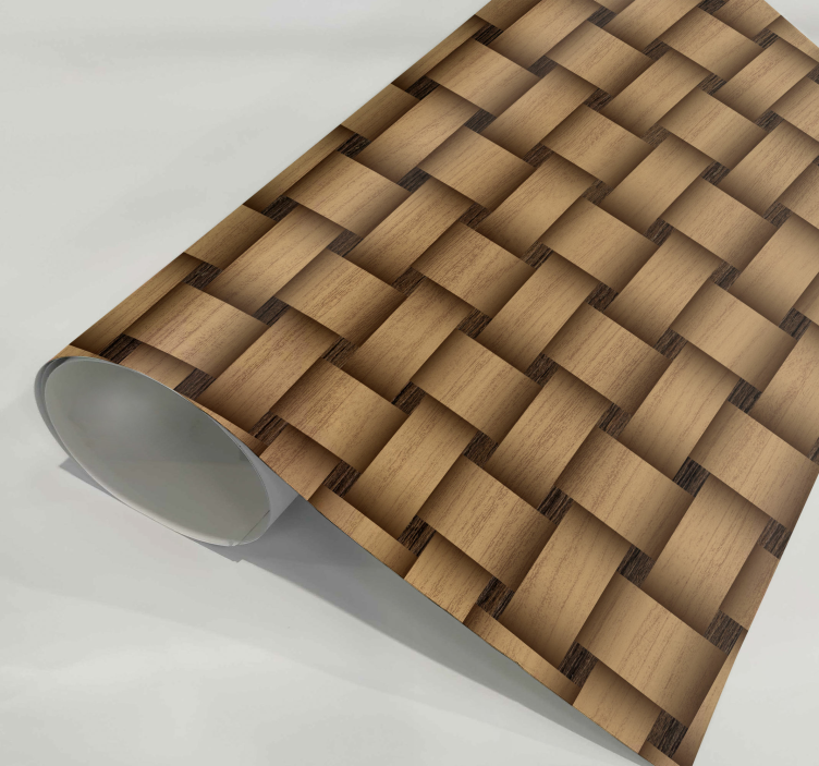 Meubelsticker van hout verweven - TenStickers