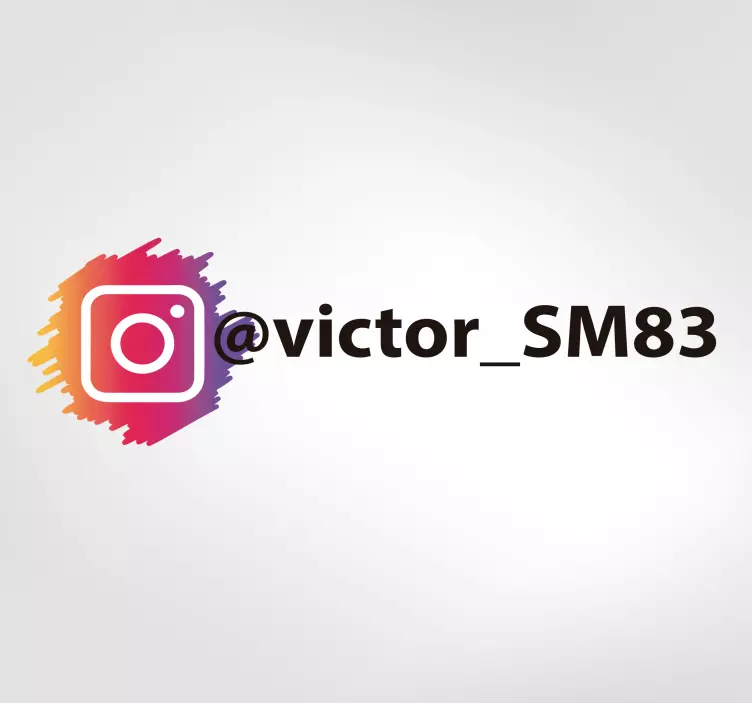 Instagram logo met tekst etalage sticker - TenStickers