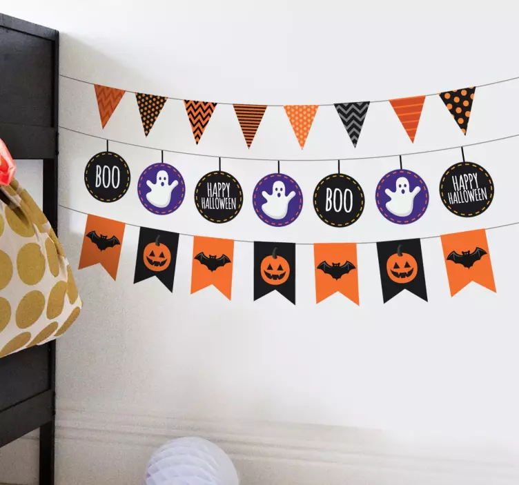 Halloween spoken vlaggen sticker - TenStickers
