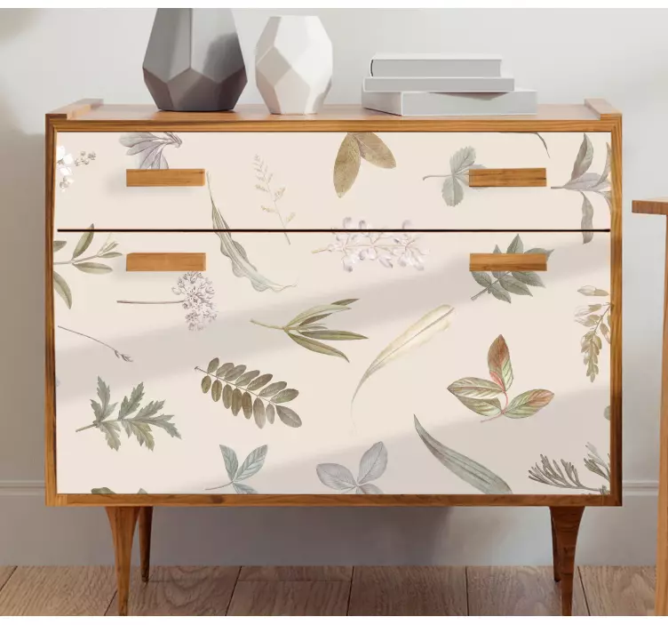 Overlay met bloemenmotief decoratie sticker - TenStickers